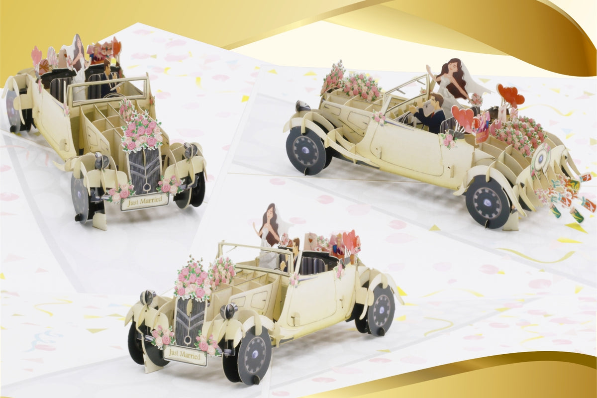 pop-up-karte-mit-brautpaar-im-hochzeitsauto