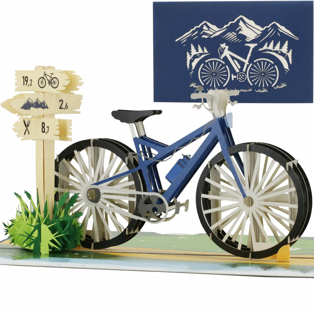 Pop-Up Karte Fahrrad – 3D Geburtstagskarte für Radfahrer