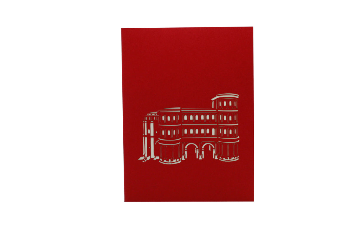 rote karte mit lasercut porta nigra