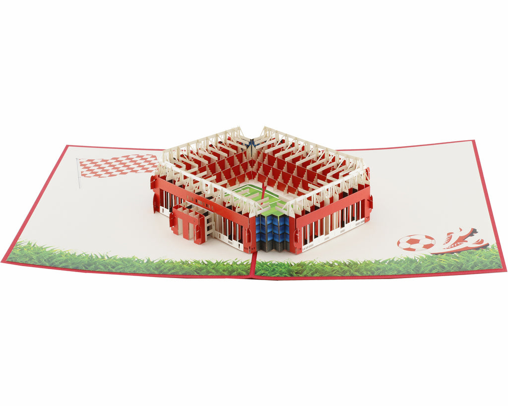 Pop Up Karte rot mit Stadion Mainz