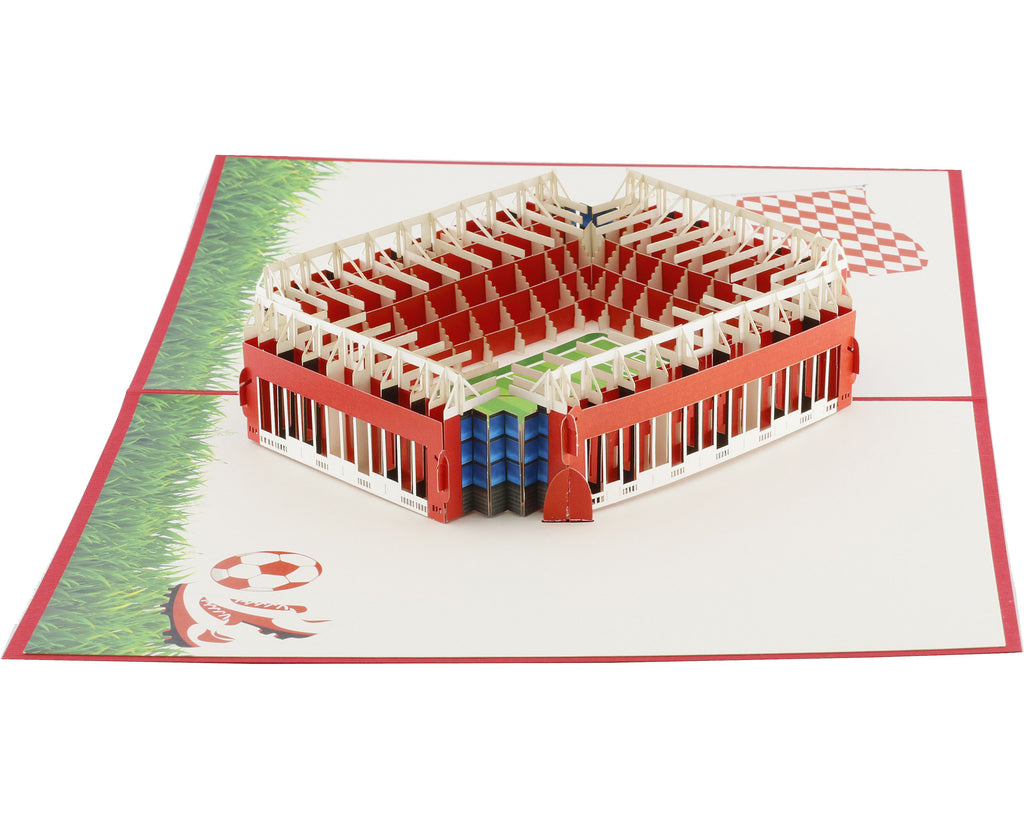 Pop Up Karte rot mit Stadion Mainz