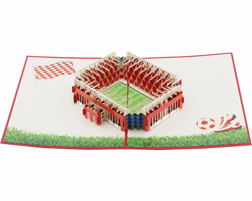 Pop Up Karte rot mit Stadion Mainz