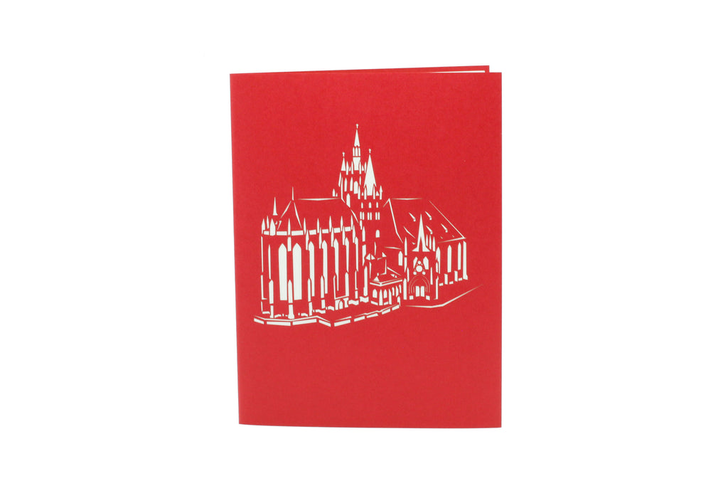 rote karte mit dem erfurter dom 