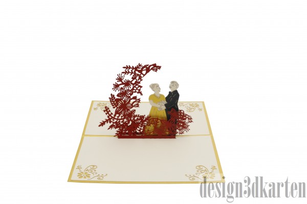 Goldene Hochzeit von design3dkarten